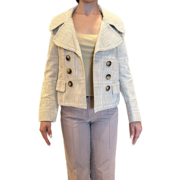 Burberry Totley Double Breasted Cropped Peacoat Jacket - Picture 2 of 16